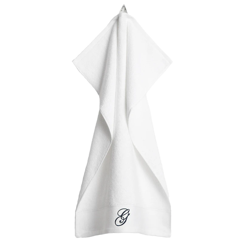 Embroidery Towel 50x70 cm White, Dark Red