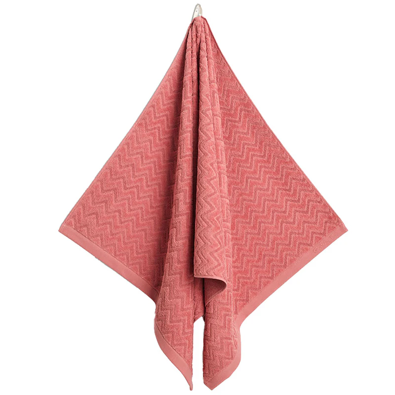 Jacquard Herringbone Towel 30x50 cm, Faded Brick