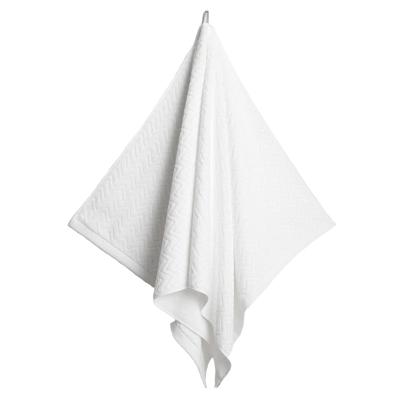 Jacquard Herringbone Towel 50x70 cm, Anchor Grey