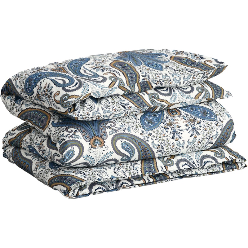 Key West Paisley Duvet Cover 220x220 cm, Sateen Blue