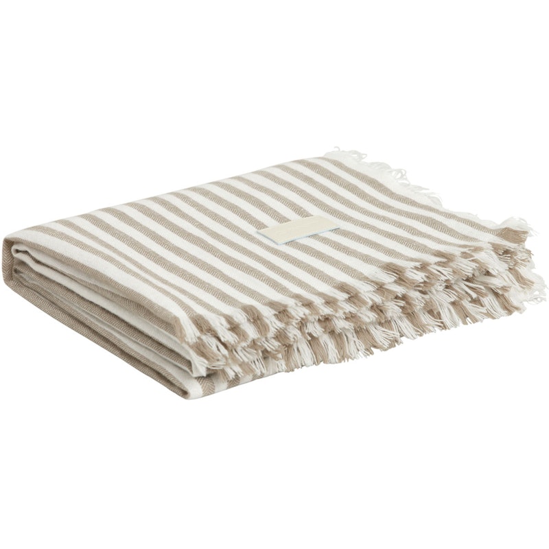 Light Stripe Throw 130x180 cm, Cold Beige