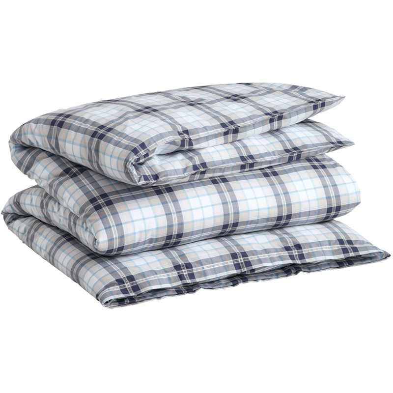 Oxford Check Duvet Cover 150x210 cm, Marine