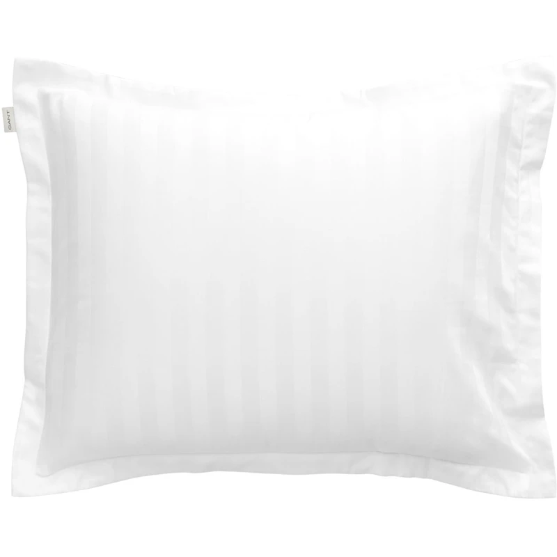 Sateen Stripe Pillowcase 50x60 cm, White