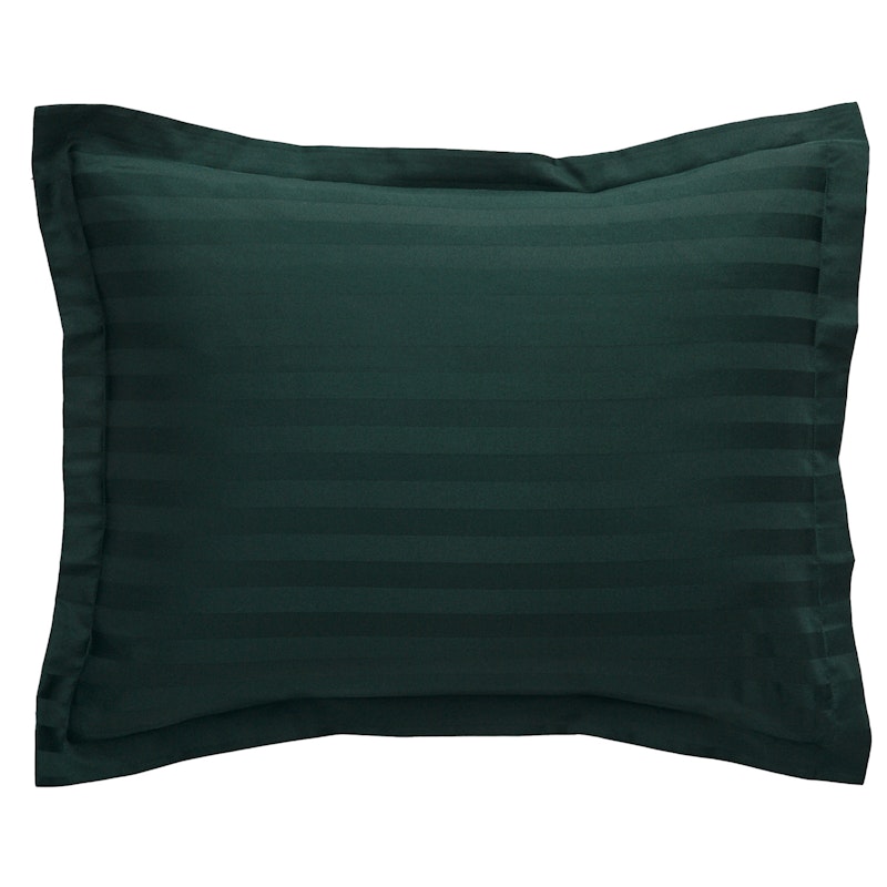 Sateen Stripe Pillowcase 50x60 cm, Tartan Green