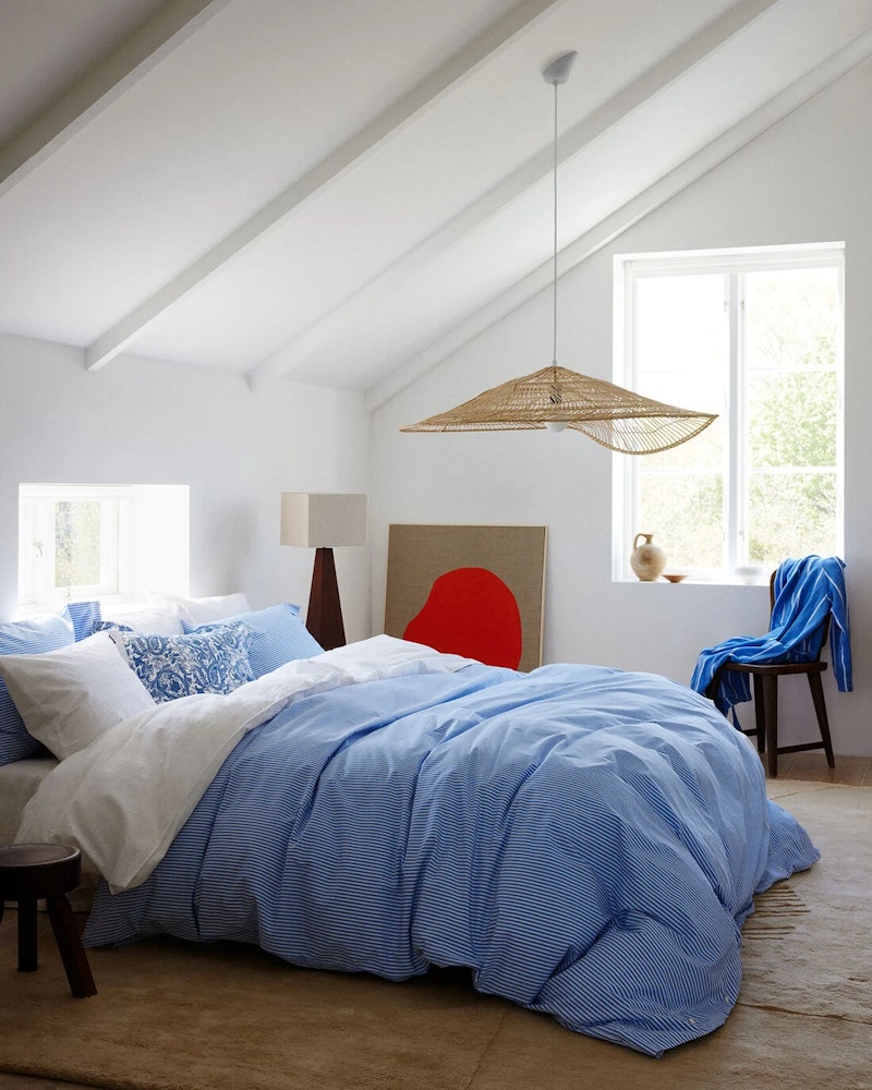 Seersucker Duvet Cover 220x220 cm White RoyalDesign