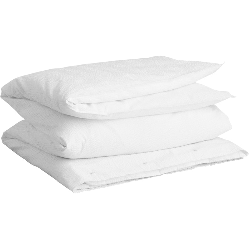 Seersucker Duvet Cover 220x220 cm, White