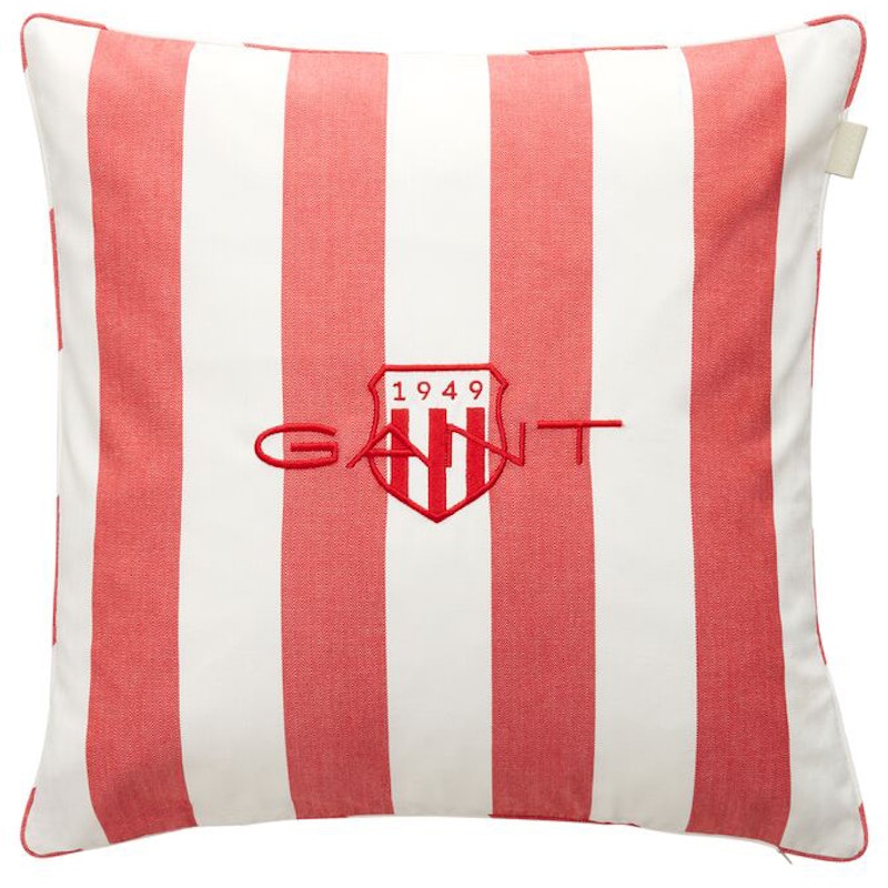 Stripe Archive Shield Cushion Cover 50x50 cm, Bright Red