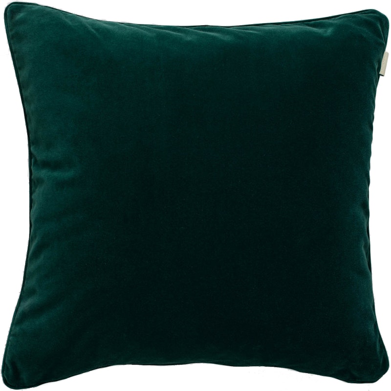 Velvet Cushion Cover 50x50 cm, Tartan Green