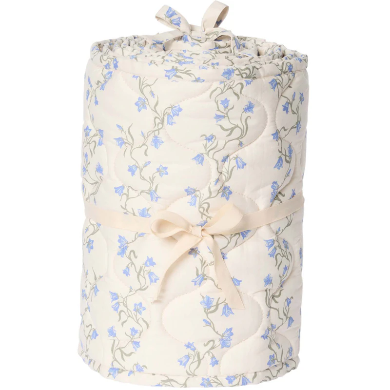 Bell Flower Crib Bumper Quilted