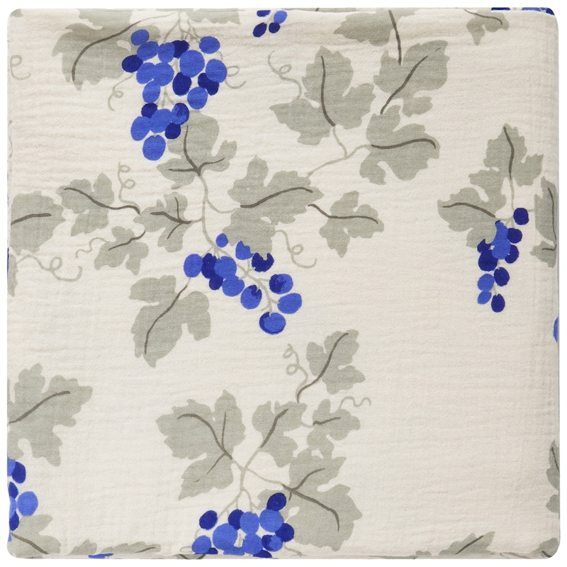 Grapes Blue Swaddle Blanket, 110x110 cm