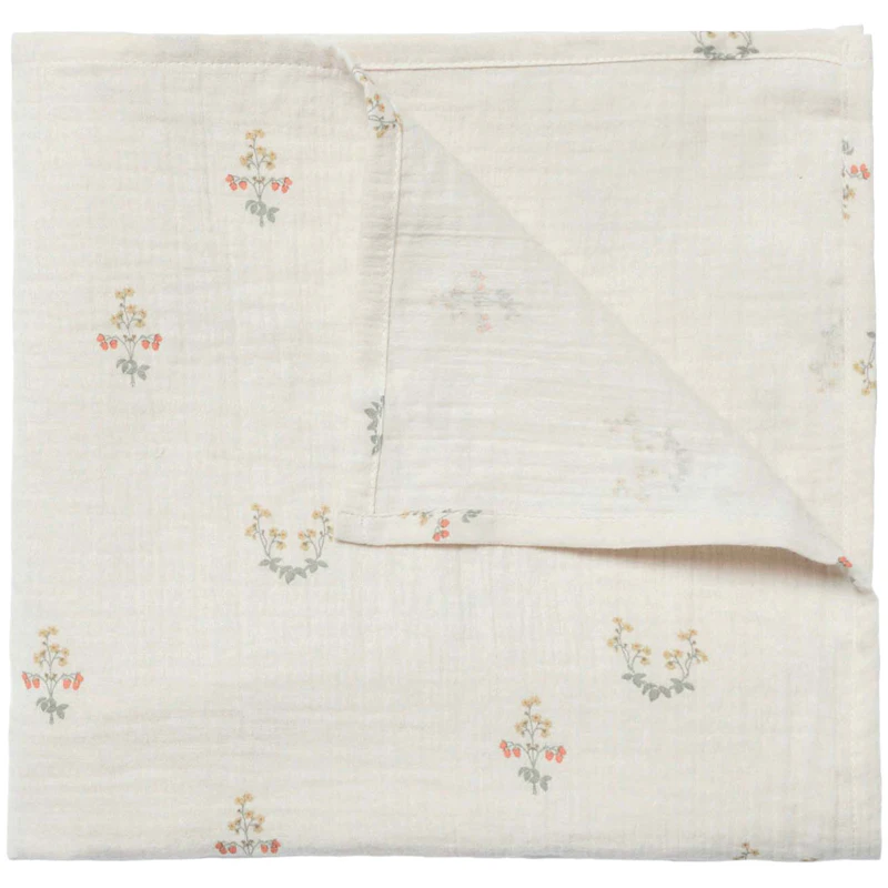La Fraise Muslin Swaddle Blanket, 110x110 cm