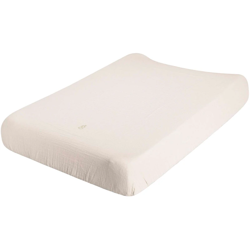Eggshell Muslin Changing Mat Cover, 50x70 cm