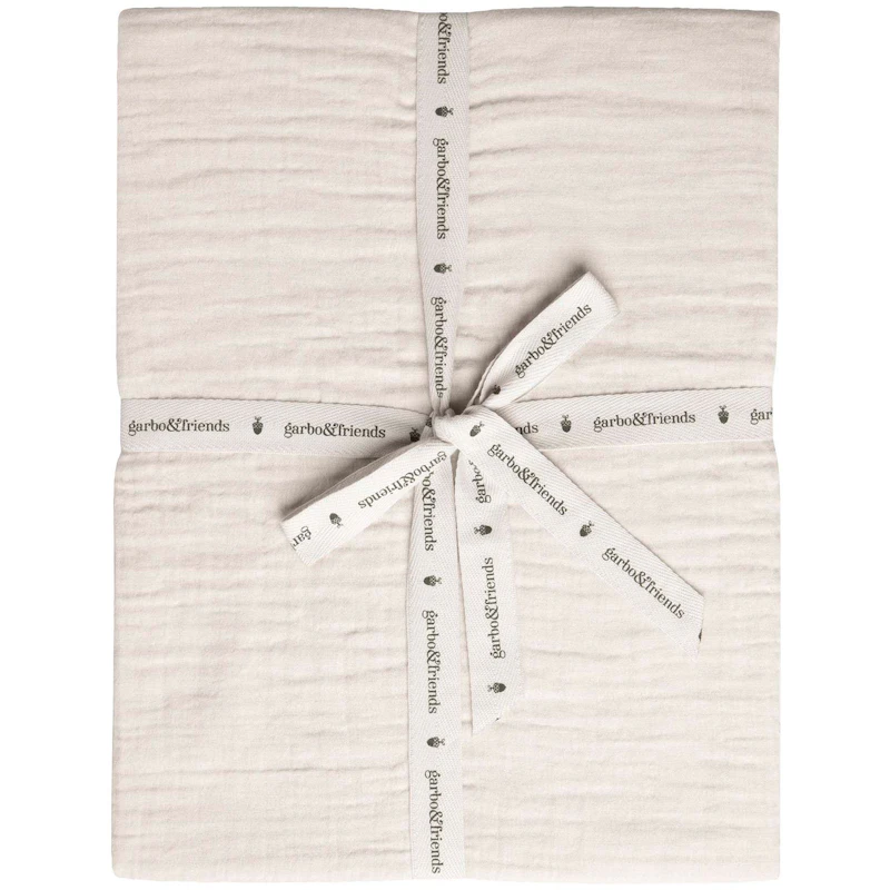 Eggshell Muslin Fitted Sheet Single, 90x200 cm