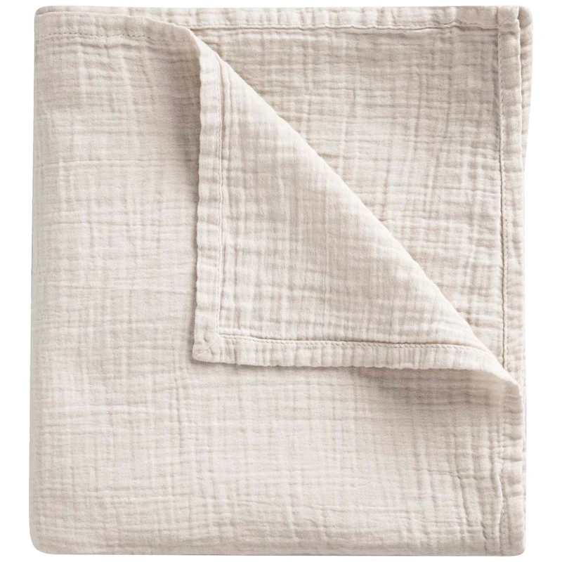 Eggshell Muslin Swaddle Blanket, 110x110 cm