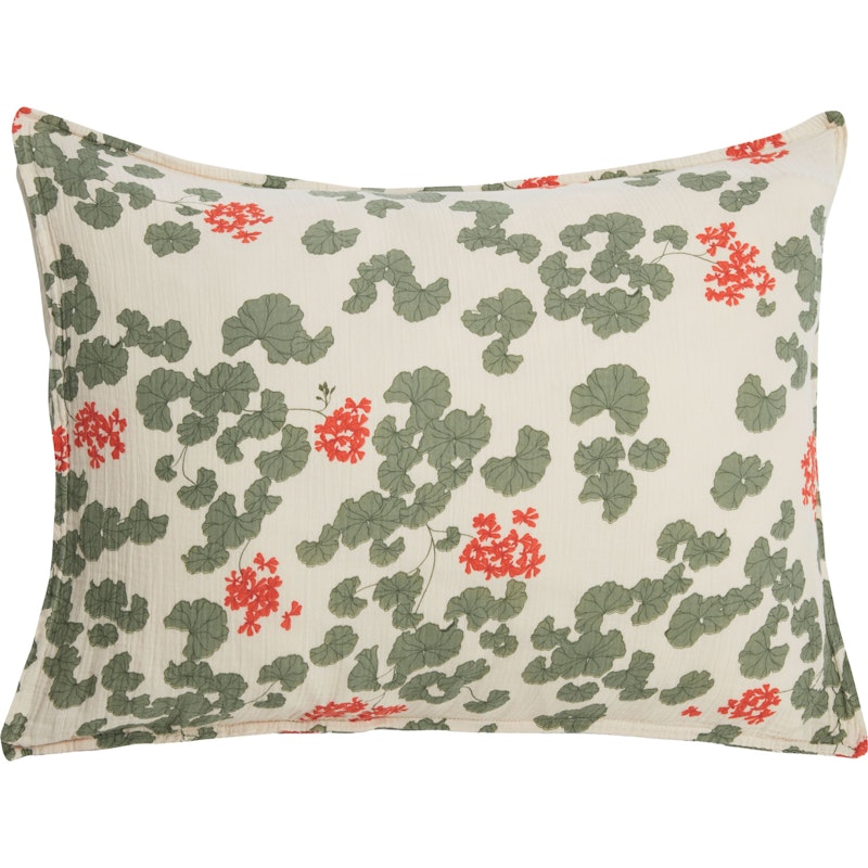 Pelargonium Muslin Pillowcase, 50x60 cm