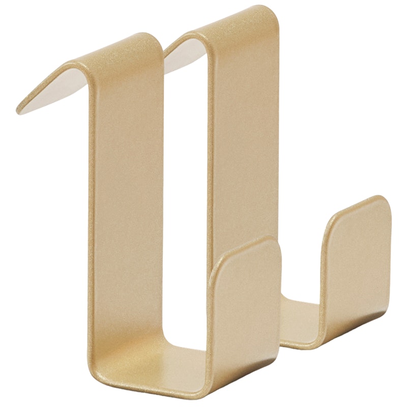 Flex Hooks 2-pack For Magnetic Shelf, Brass