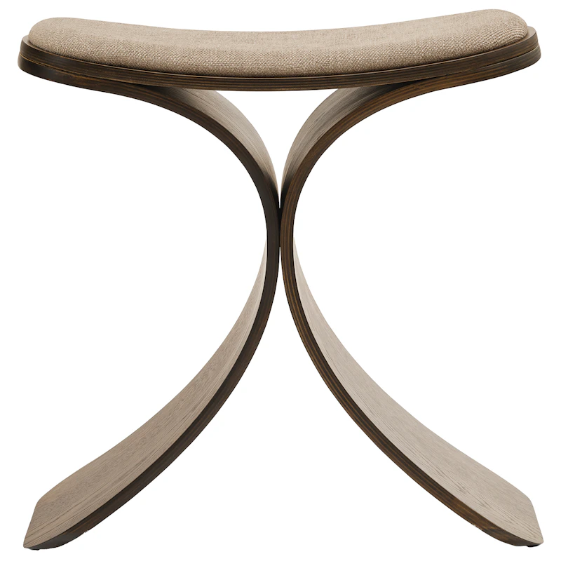 Luno Stool, Dark Oak / Beige