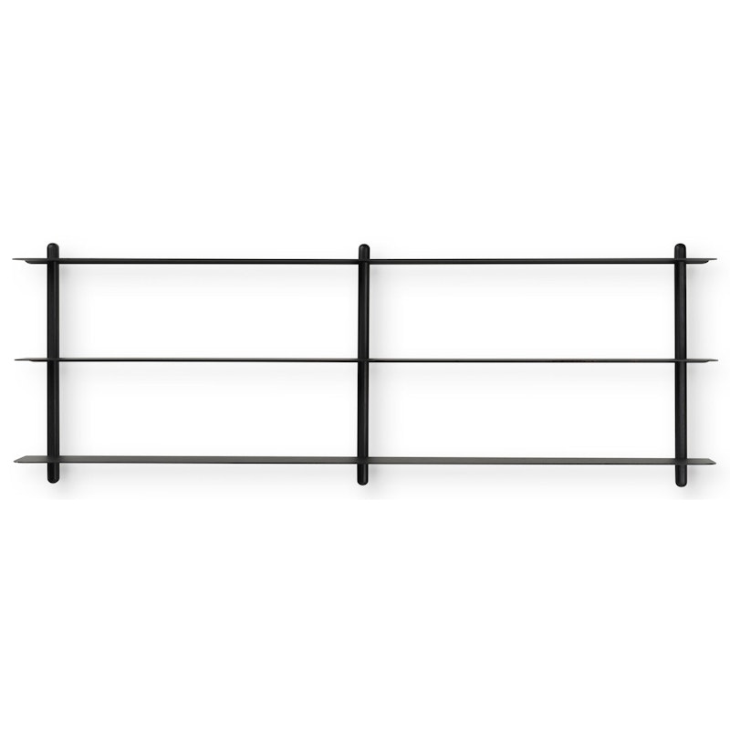 Nivo Wall Shelf D, Black Ash / Black