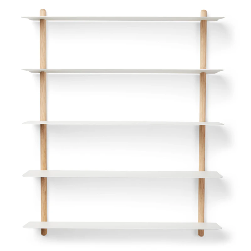 Nivo Wall Shelf E, Light Oak / White