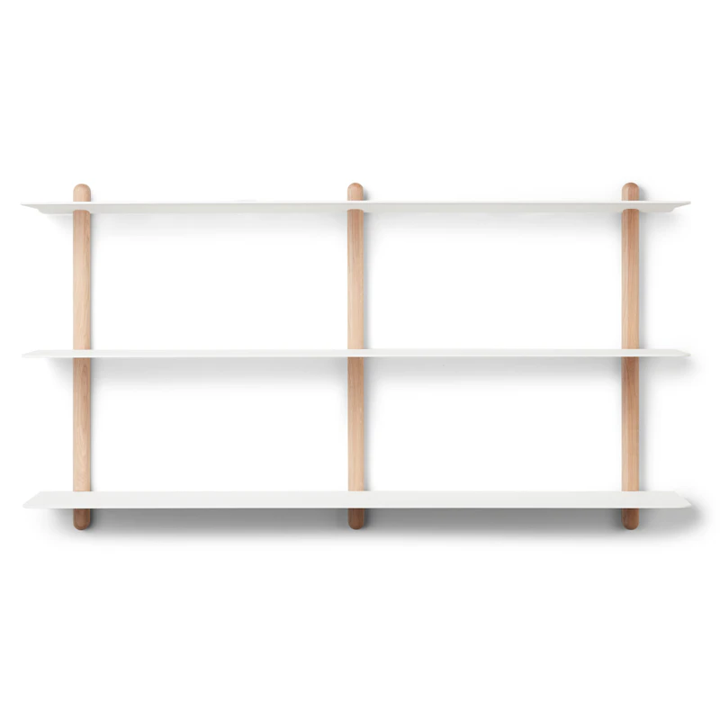 Nivo Wall Shelf Large D, Light Oak / White