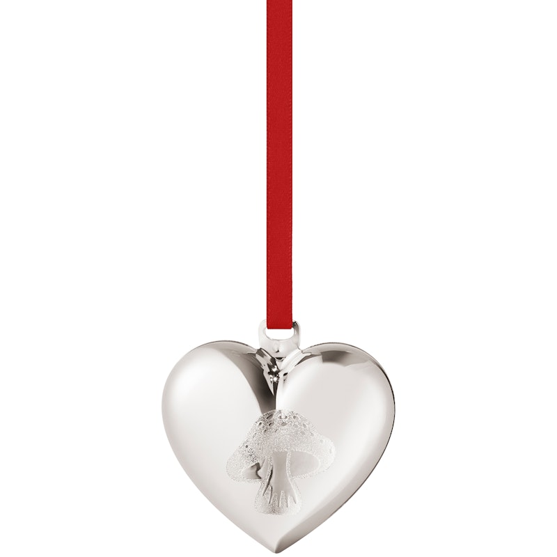 Christmas Heart, Palladium Plated