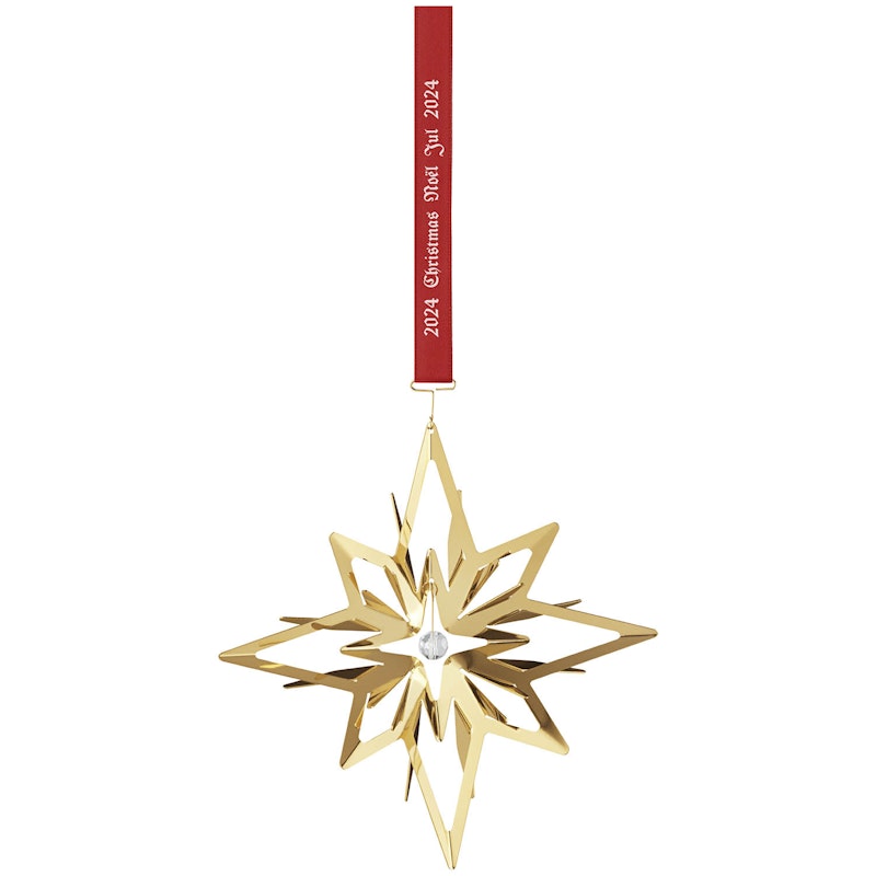 Mobile Star Christmas Decoration, Gold Plated