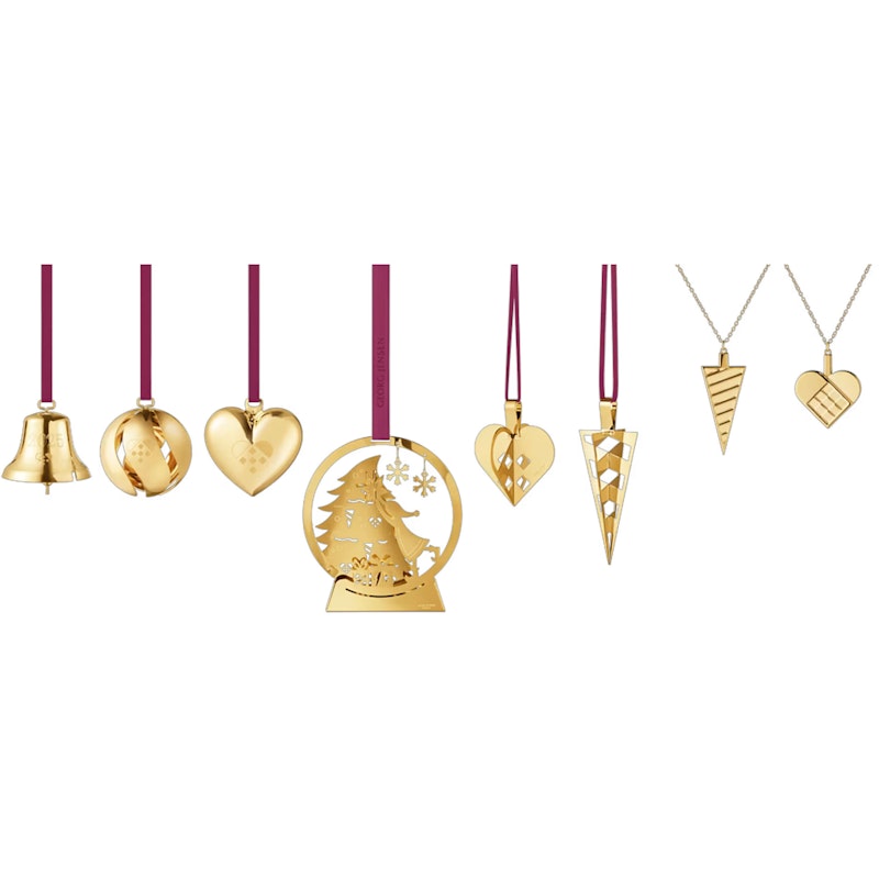 2025 Ornament 8-pack, 18K Gold Plated