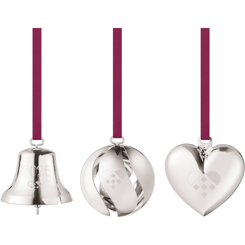 2025 Ornament 3-pack, Palladium Plated