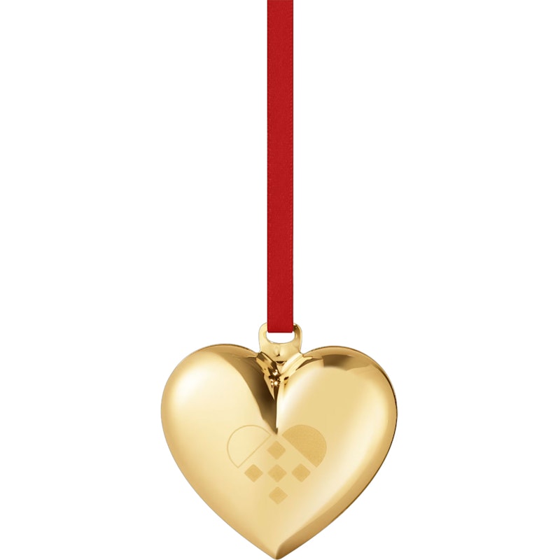 2025 Christmas Heart, Gold Plated