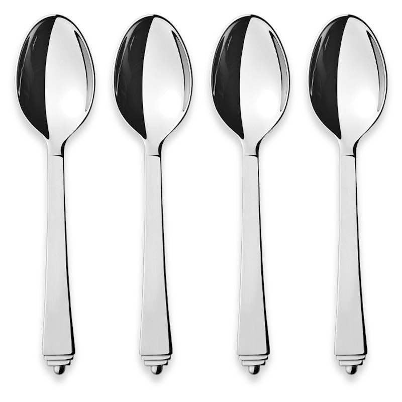 Pyramid Dessert Spoon 4-pack, Stainless Steel