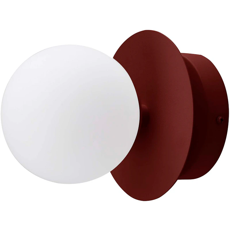 Art Deco Wall/Ceiling Lamp, Burgundy