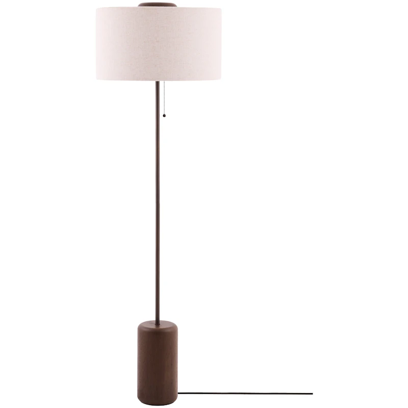 Bosco Floor Lamp, Dark stained Oak / Beige