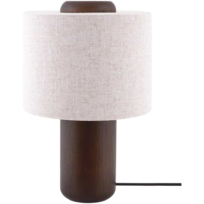 Bosco Table Lamp, Dark Stained Oak / Beige