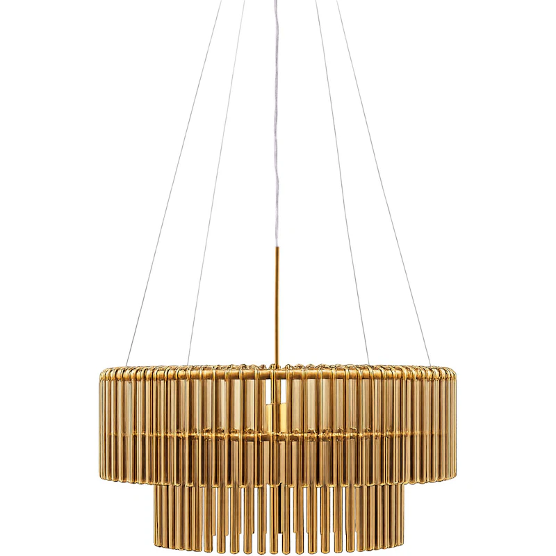 Hook Pendant, Cognac / Brushed Brass