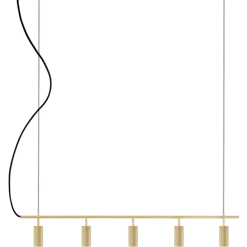 Hubble 5 Pendant, Brushed Brass