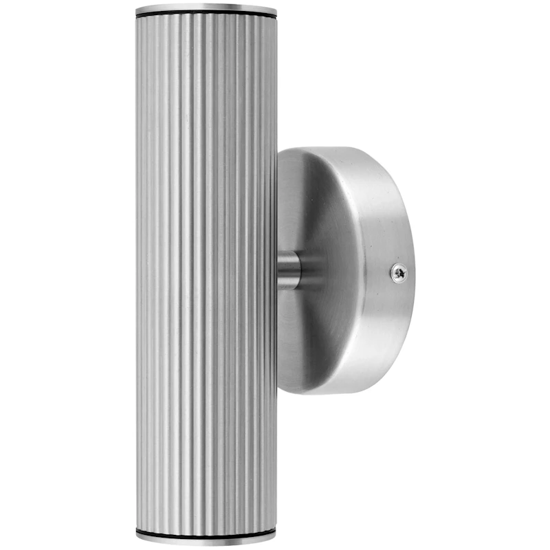 Hubble up/down Wall Lamp, Brushed Steel