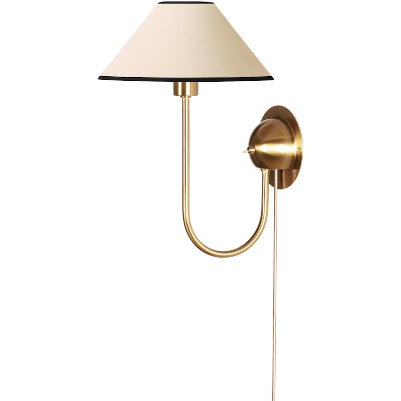 Iris Wall Lamp, Creme / Black