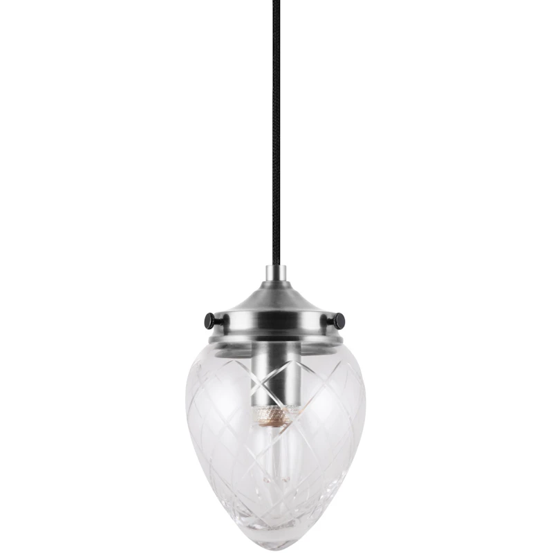 Juni 11 Pendant, Steel / Clear