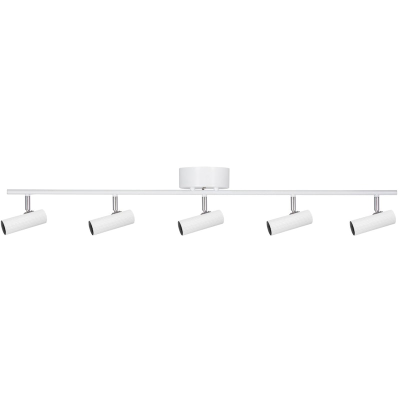 Hubble 5 Long Flush Ceiling Light, White