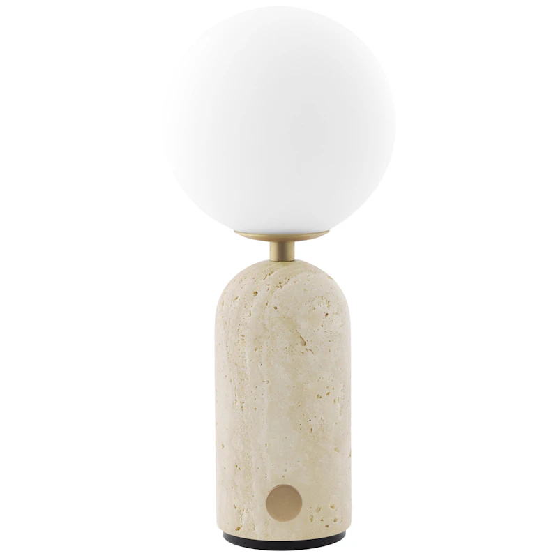 Torrano Table Lamp Portable, Travertine