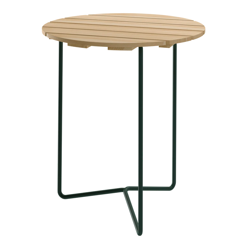 6B Table Ø60 cm, Oiled Pine / Green