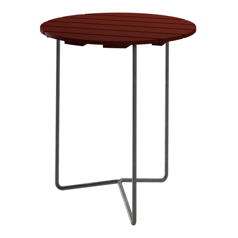 6B Table Ø60 cm, Dark Red / Black
