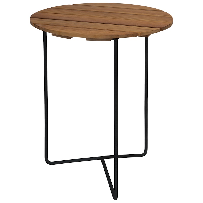 6B Table Ø60 cm, Untreated Teak / Black