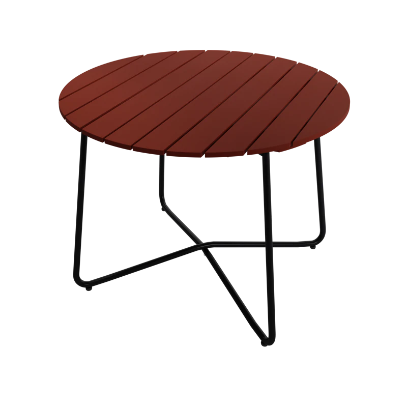 9A Table Ø100 cm, Dark Red / Black