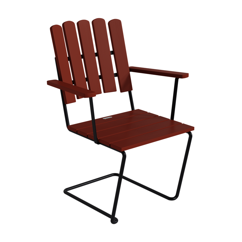 Armchair A2, Dark Red / Black