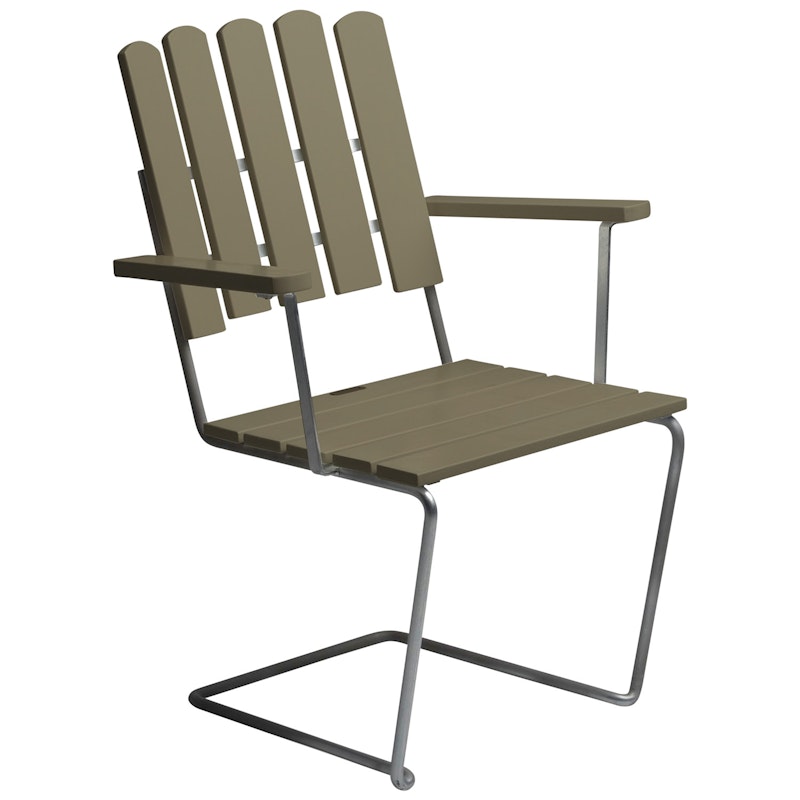 Armchair A2, Light Green / Hot Galvanized Steel