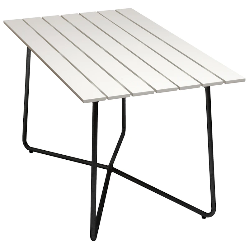 B25A Table, White lacquered Oak / Black