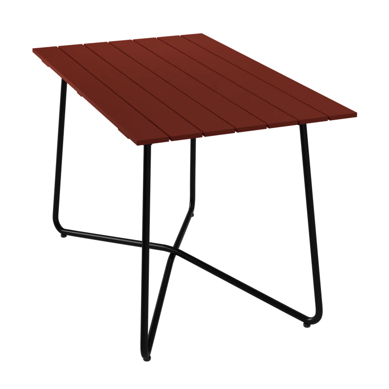 B25A Table 70x120 cm, Dark Red / Black