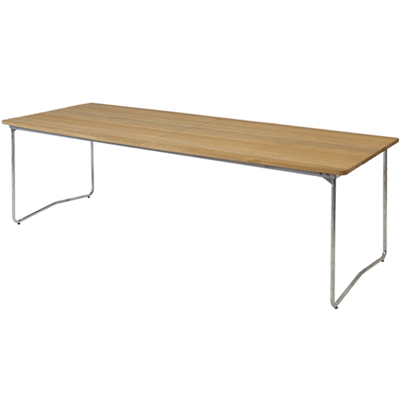 B31 Table 92x230 cm, Oiled Oak / Hot Galvanized Steel