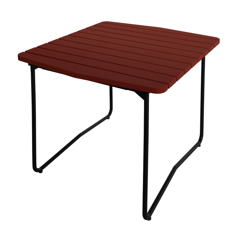 B31 Table 92x84 cm, Dark Red / Black